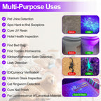 Vansky Black Light UV Flashlight, Upgraded 51 LED 395nm Blacklight Pet Urine Detector for Dog/Cat Urine, Dry Stains, Bed Bug, Matching with Pet Odor Eliminator(Batteries are Included) - Dynamic Power Supply - 